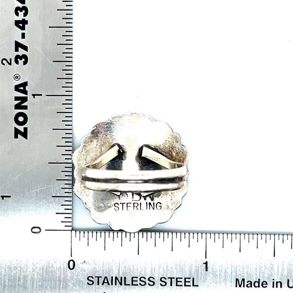Sterling BBN Turquoise Flower Ring - Picture 9 of 11